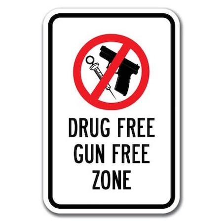 Signmission Safety Sign, 12 in Height, Aluminum, Drug Free - Drug Fre G A-1218 Drug Free - Drug Fre G